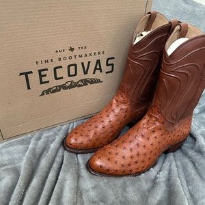 Tecovas Genuine Ostrich Men’s Cowboy Boots